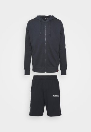 Hummel HMLLEGACY ZIP HOODIE SHORT SET - Trainingsanzug - blue nights