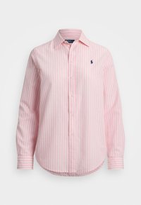 CLASSIC FIT STRIPED COTTON-LINEN SHIRT - Hemd - pink/white
