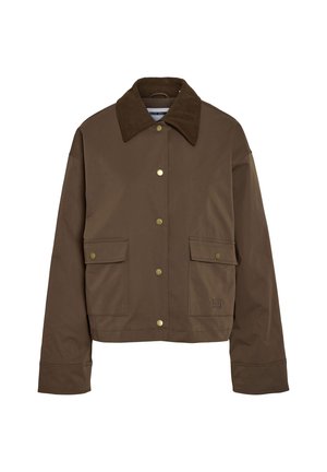 Noisy May, NMNORA COLLAR JACKET  - Καλοκαιρινό μπουφάν - chocolate brown/dark brown