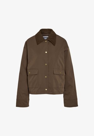 Noisy May, NMNORA COLLAR JACKET - Καλοκαιρινό μπουφάν - chocolate brown/dark brown