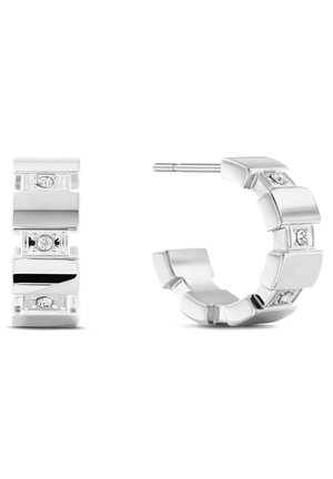 Tommy Hilfiger SS WITH CRYSTALS EARRINGS - Pendientes - silver-coloured