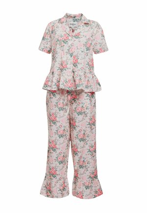 REGULAR FIT - BUTTON THROUGH FRILL SET - Pyjama - cream hackney rose