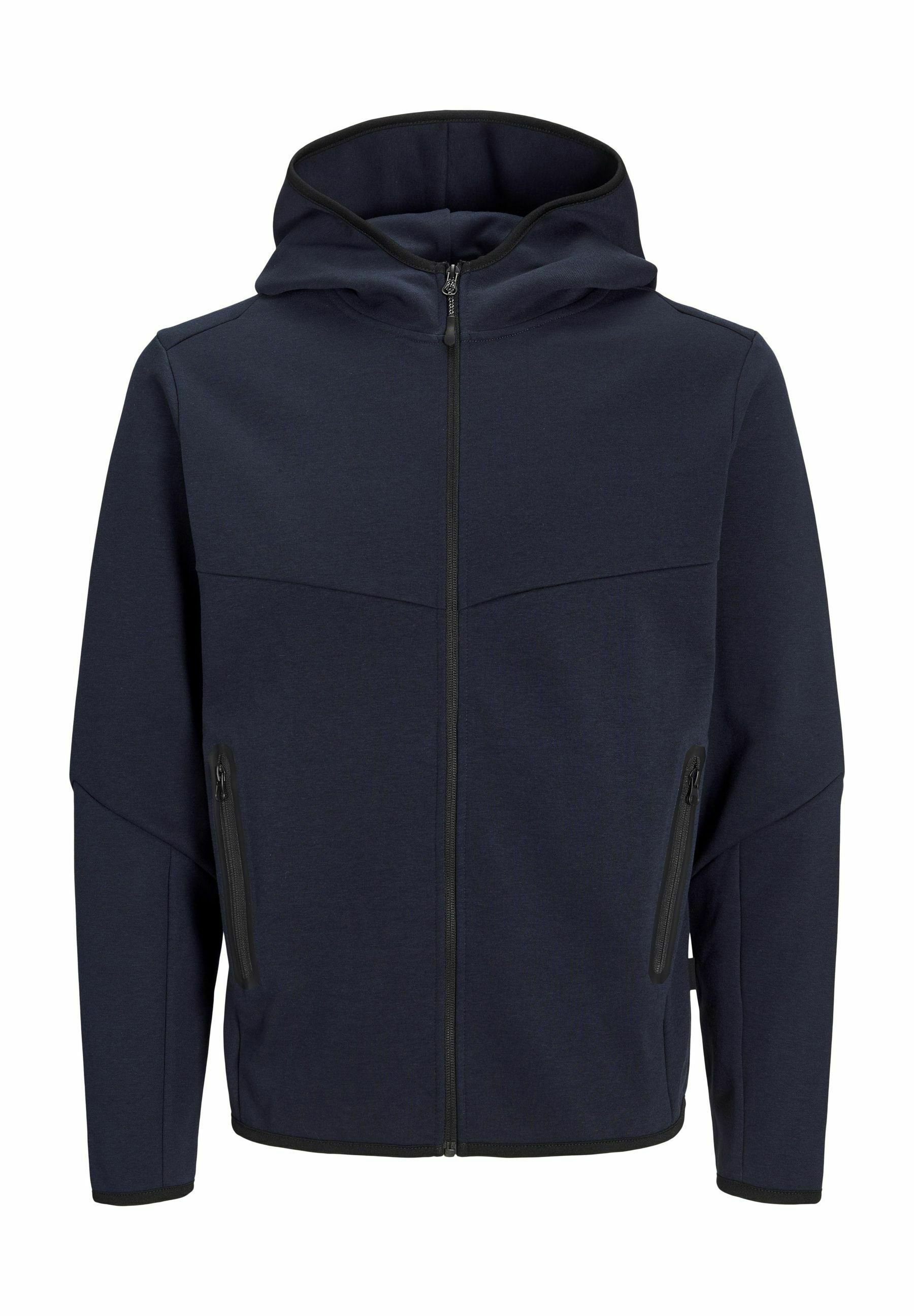 Jack & Jones JCOFUSION - Sweat zippé - sky captain/bleu marine
