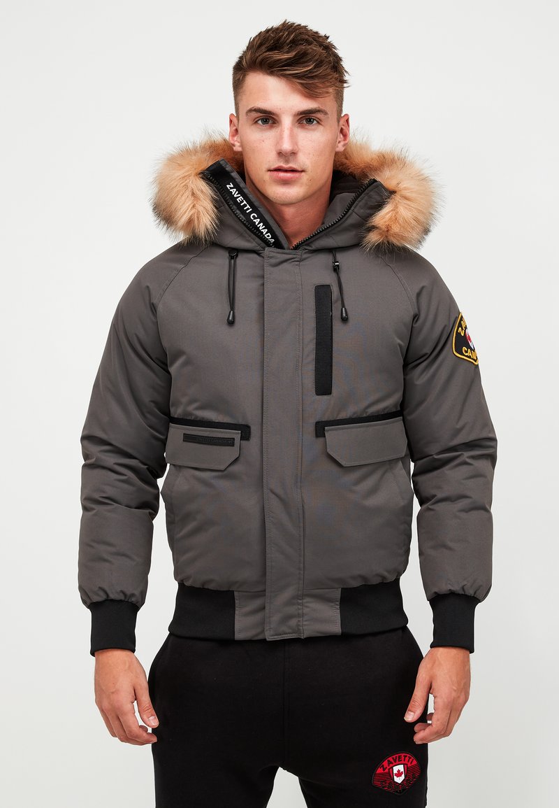 Zavetti Canada ZAVETTI CANADA ABELLI 2.0 HOODED BOMBER JACKET - Casaco de inverno - aspahlt