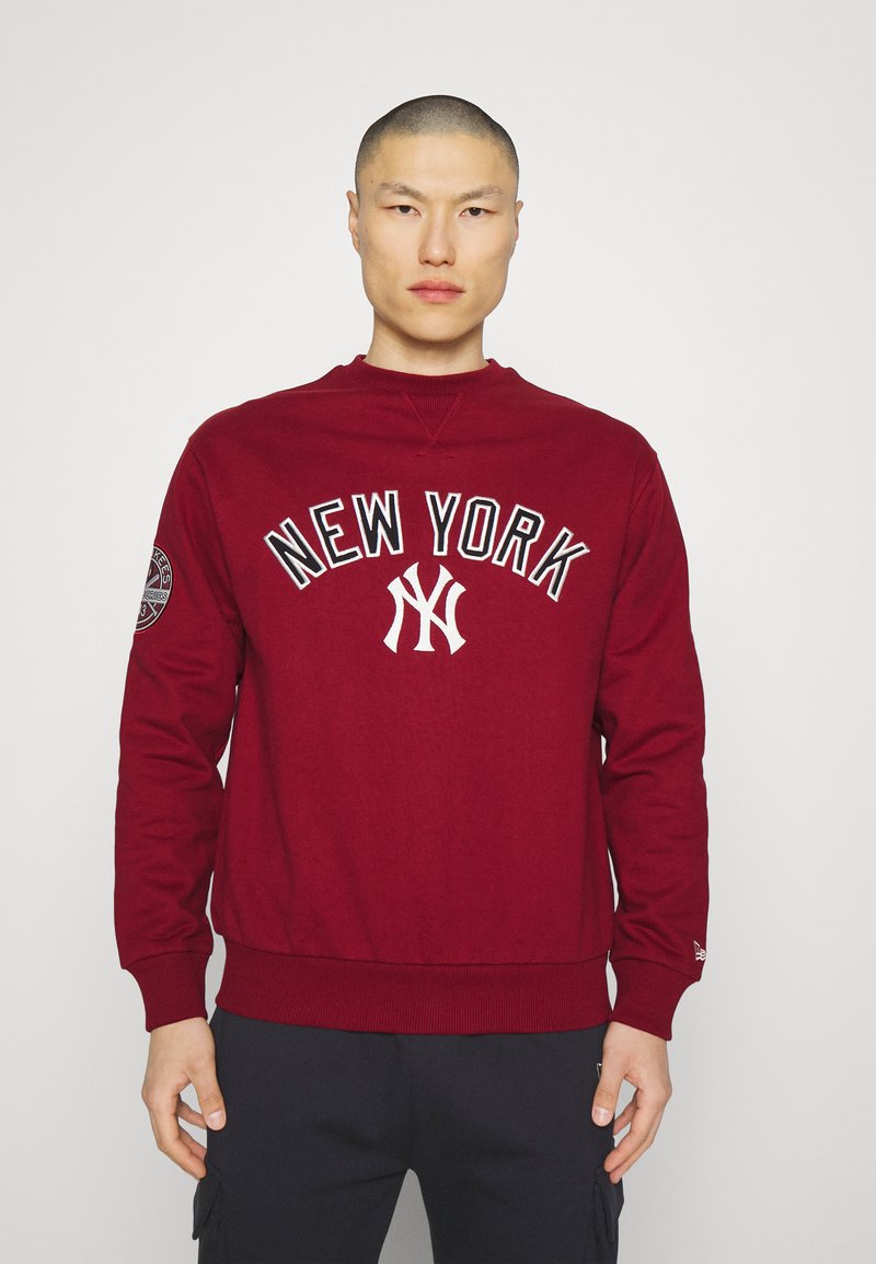 New Era NEW YORK YANKEES LARGE LOGO CREW Sweatshirt dark red