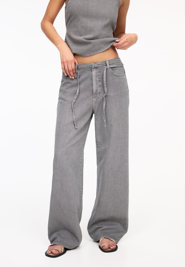 WITH NO WAIST - BAGGY   - Jeans Relaxed Fit - stone