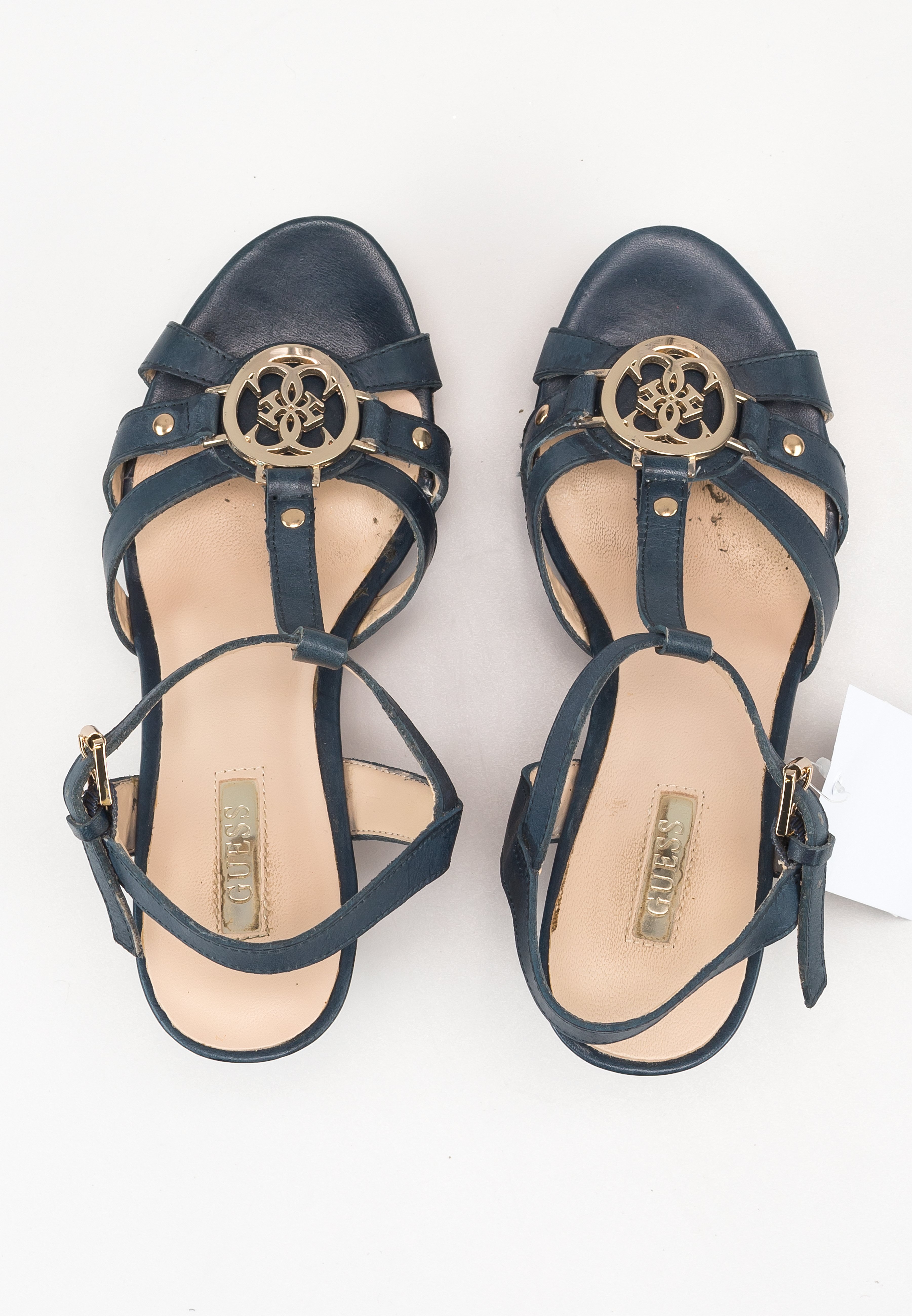 Guess Sandalias de cuña - blue/azul - Zalando.es