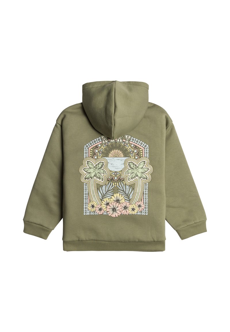 Roxy Sweater met rits gld/groen