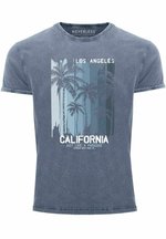 Neverless Canotta Uomo Los Angeles California Con Palme – 100% Cotone, Slim Fit – Taglie S-XXL