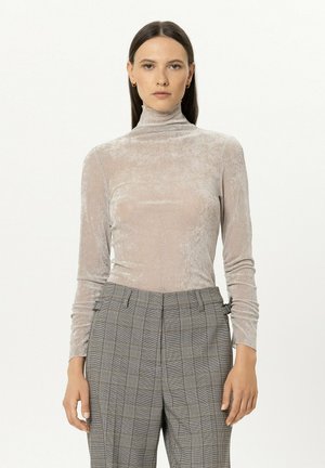 Luisa Cerano, LUISA CERANO SAMT-TURTLENECK-SHIRT - Langarmshirt - pearl