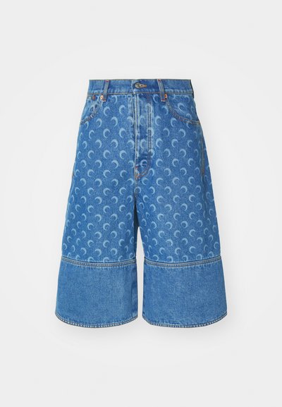 MARINE SERRE MOON BERMUDAS UNISEX - Kratke hlače iz džinsa - light blue