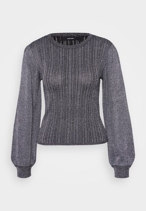 Vero Moda Petite VMTALIA O NECK - Pulover - black/silver-coloured