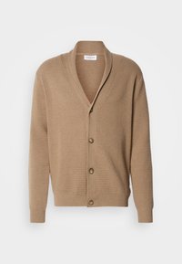 PURL CARDIGAN - Jopica - dark sand melange