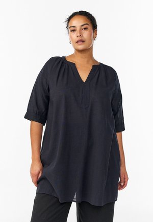 MIT V-AUSSCHNITT - Tunika - black