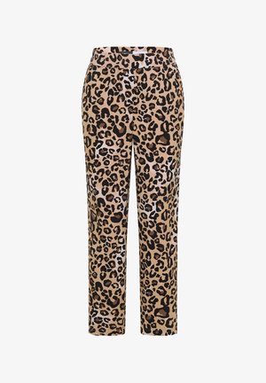 Cecil, SLIM-LEG PANTS IN A LOOSE FIT WITH LEO-MUSTER - Pantaloni - urban taupe