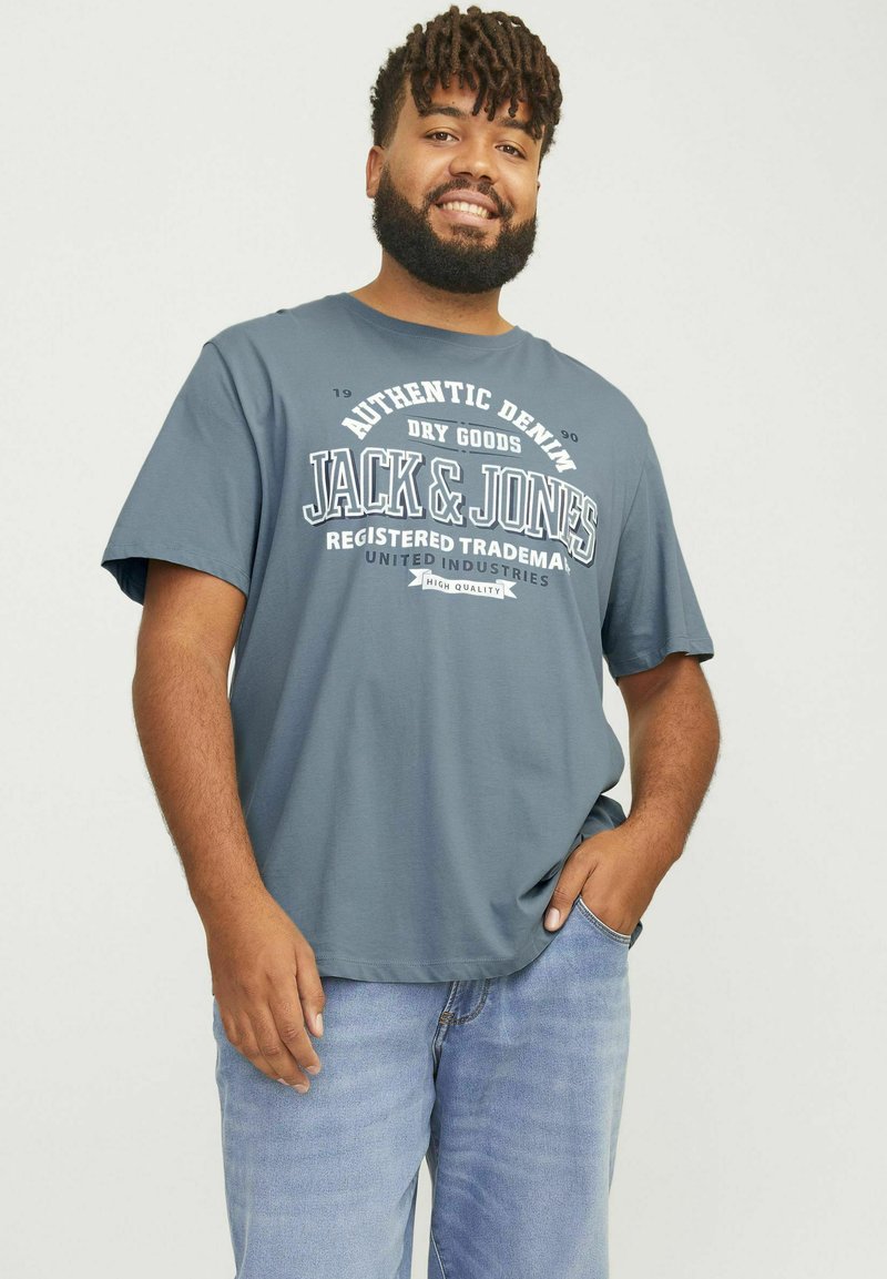 Jack & Jones JJELOGO - Triko s potiskem - goblin blue
