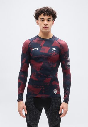 Venum UFC ZENITH FIGHT WEEK MEN'S RASHGUARD - Apakškrekls - navy blue/burgundy/silver-coloured