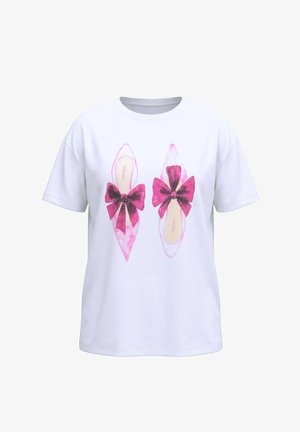 MIAMODA, T-SHIRT, BOXY FIT, PUMPS-MOTIV, ZIERSTEINCHEN - Printtipaita - snow white