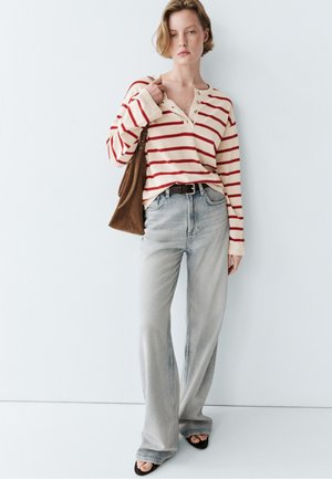 Massimo Dutti STRIPED  - Maglietta a manica lunga - red