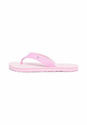 Tommy Hilfiger WEBBING STRAP ITHACA STRIPE FLIP-FLOPS - Bade-Zehentrenner - rose petal
