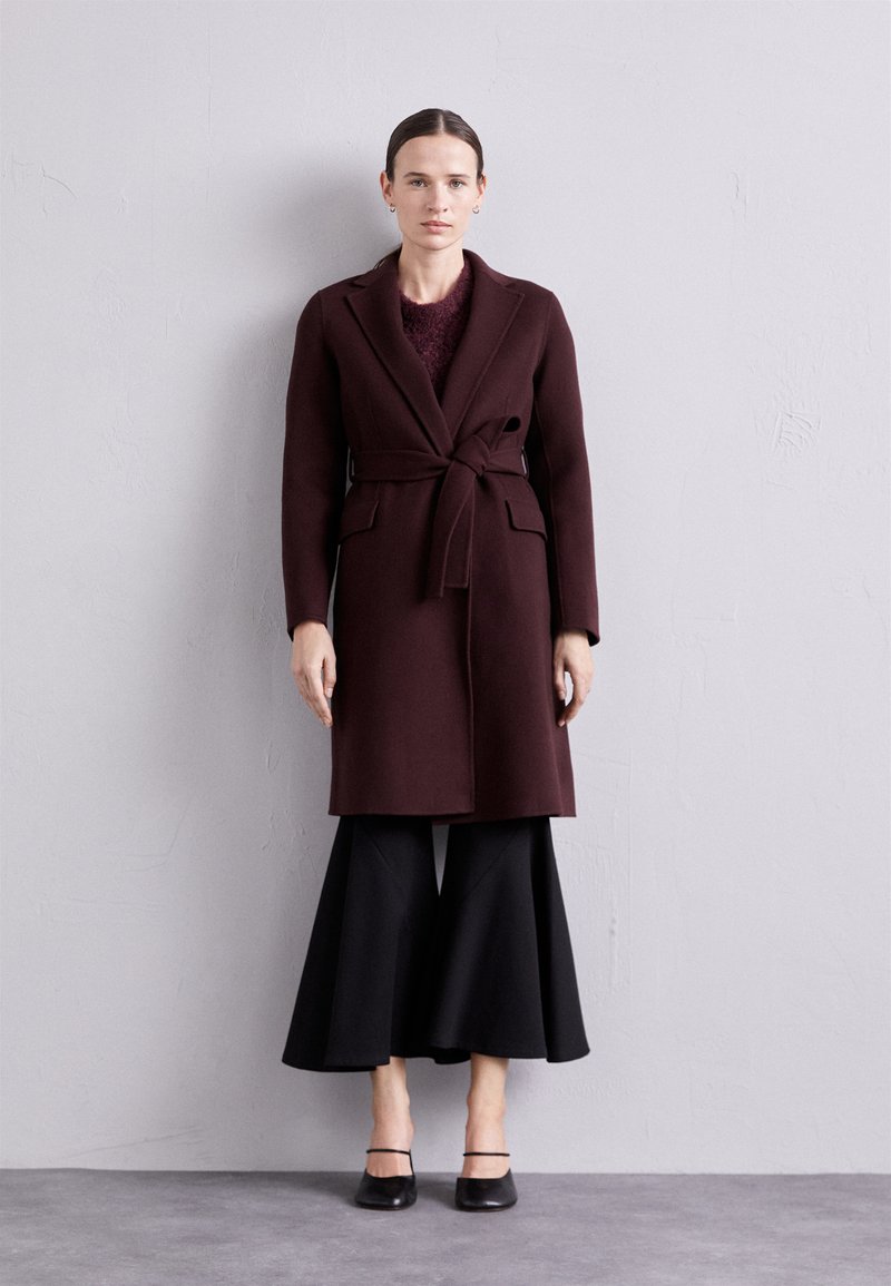 Theory BELT COAT - Classic coat - malbec/bordeaux - Zalando