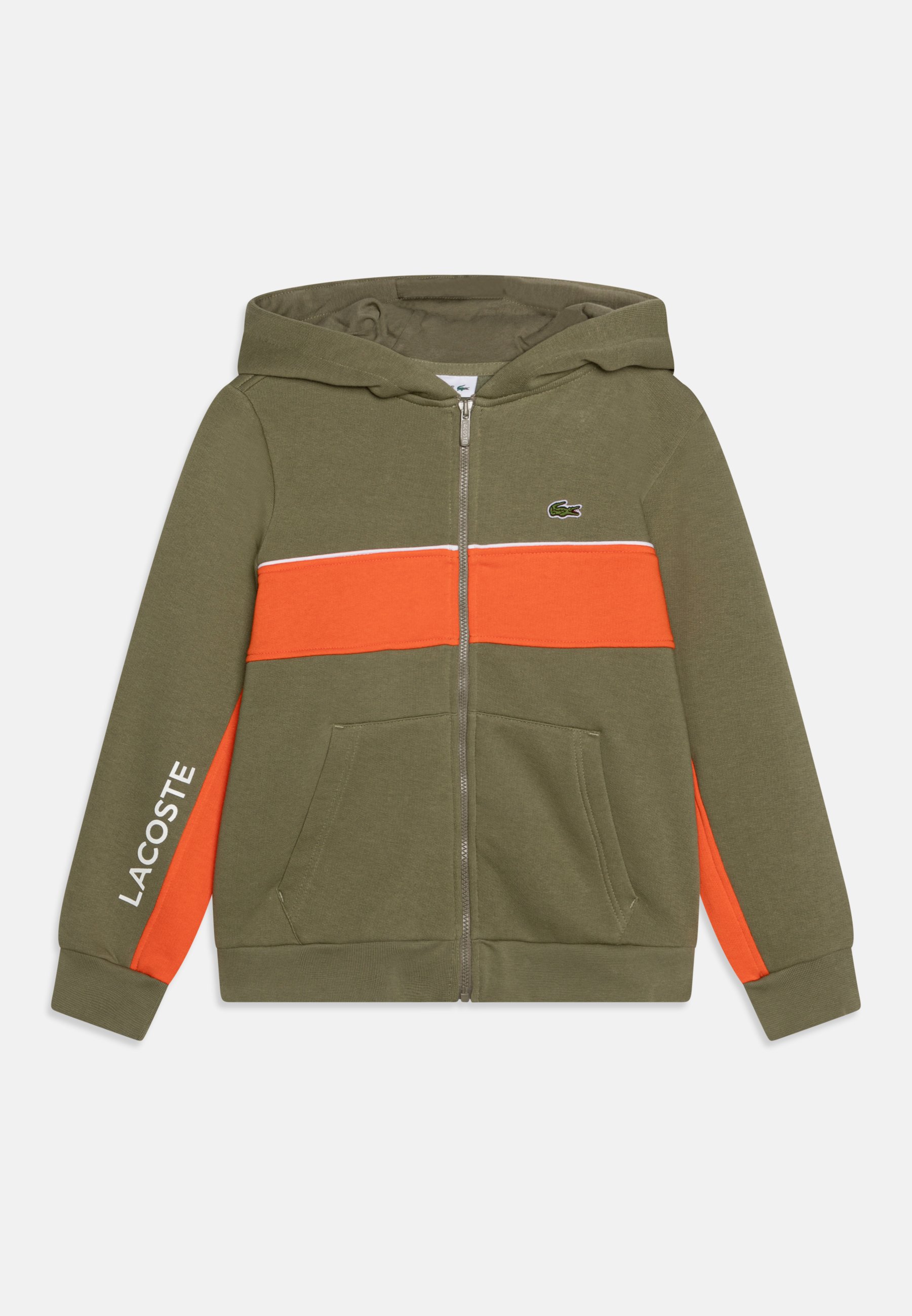 Lacoste COLOR BLOCK UNISEX Sweat zippé khaki/buoy/kaki