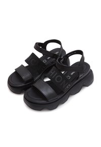 Cesare Gaspari Sandály na platformě - black