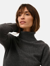 Just Cashmere COL ROULÉ - Maglione - mottled anthracite