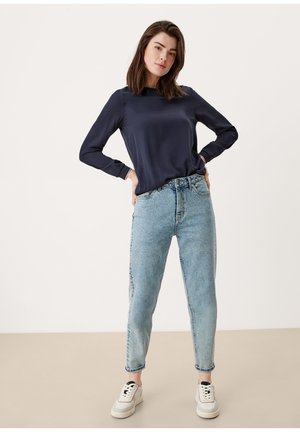 s.Oliver MIT RIPPBÜNDCHEN - Blouse - dark blue