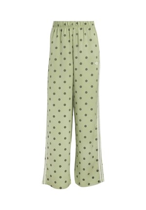 adidas Originals, SATIN POLKA DOTS WIDE LEG PANT - Stoffhose - magic lime