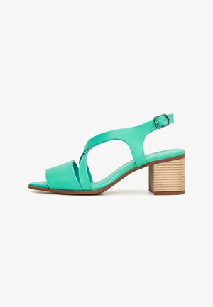 Cesare Gaspari, Riemensandalette - green