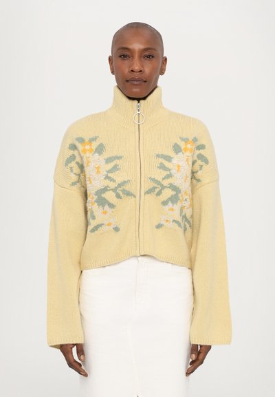 Holzweiler TINE CROPPED CARDIGAN - Cardigan - yellow mix