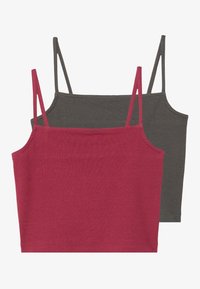 2 PACK - Top - bordeaux/dark grey