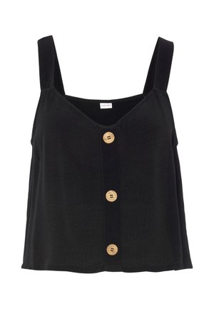 CROP - Bluse - schwarz