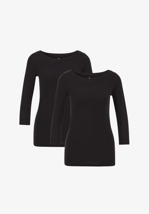 2 PACK - Top dugih rukava - black
