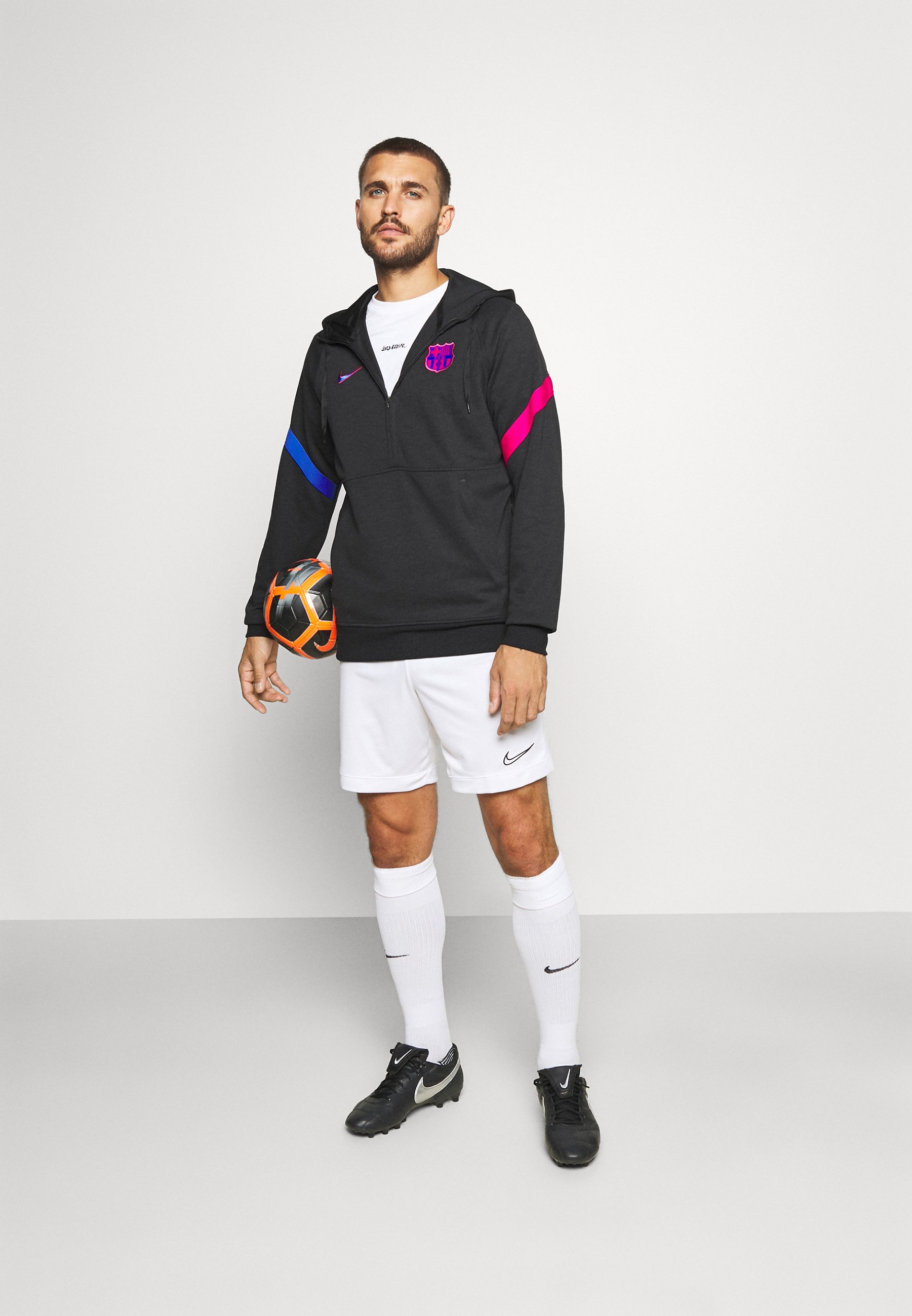 Nike Performance FC BARCELONA TRAVEL - Felpa con cappuccio -  black/fireberry/hyper royal/nero - Zalando.it