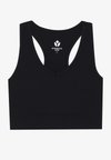 MEDIUM SUPPORT RIBBED SPORTS BRA WITH RACER BACK - Sport-bh met medium support - black