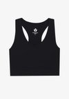 MEDIUM SUPPORT RIBBED SPORTS BRA WITH RACER BACK - Reggiseno sportivo con sostegno medio - black
