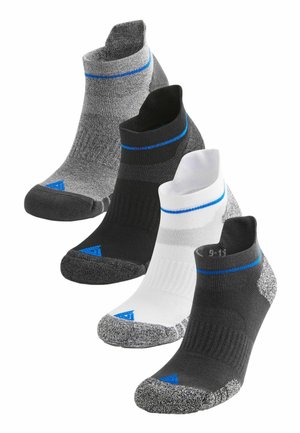 4 PACK CUSHIONED - Zoknik - white black grey