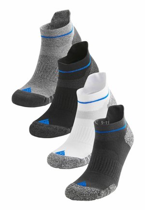 ACTIVE CUSHIONED FOUR PACK - Ponožky - white black grey