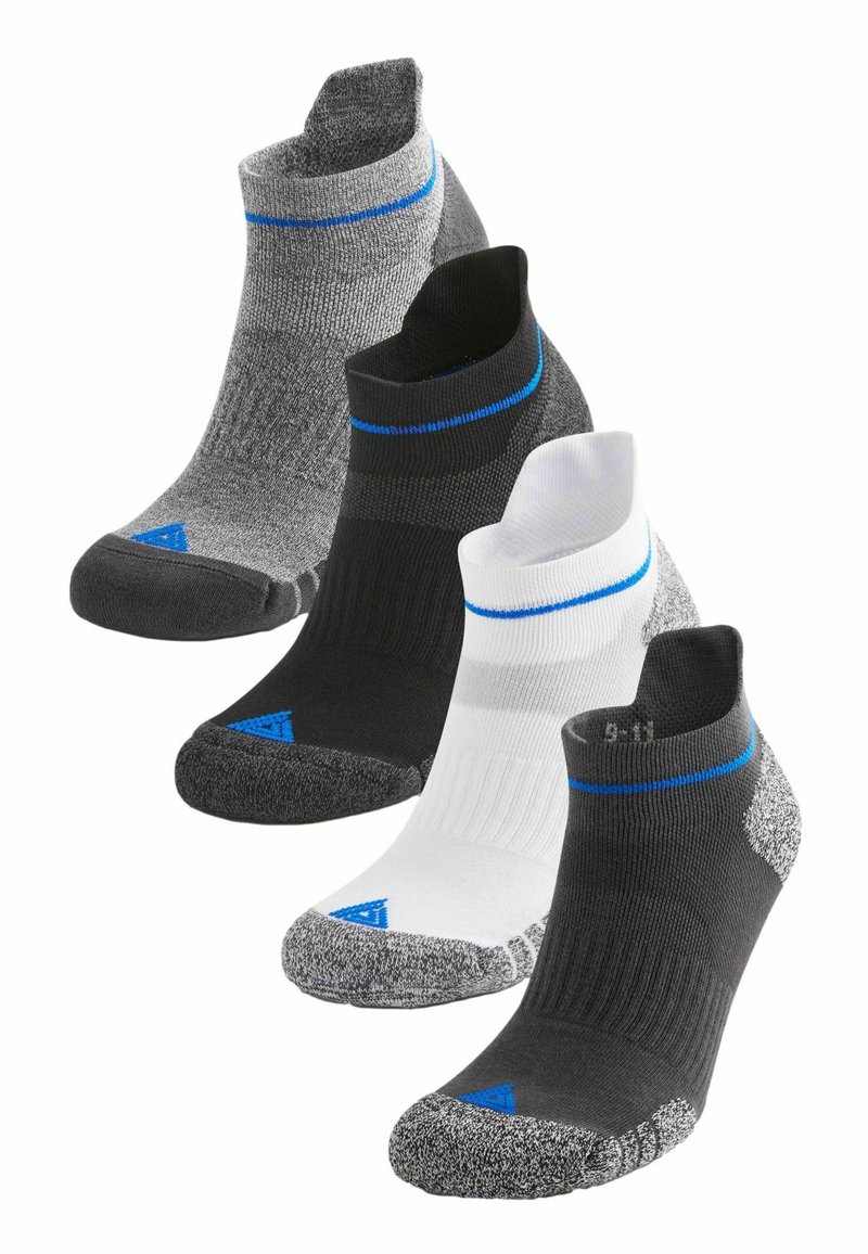Next 4 PACK CUSHIONED - Zoknik - white black grey