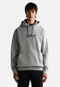 Napapijri B-BOX - Jersey con capucha - medium grey melange