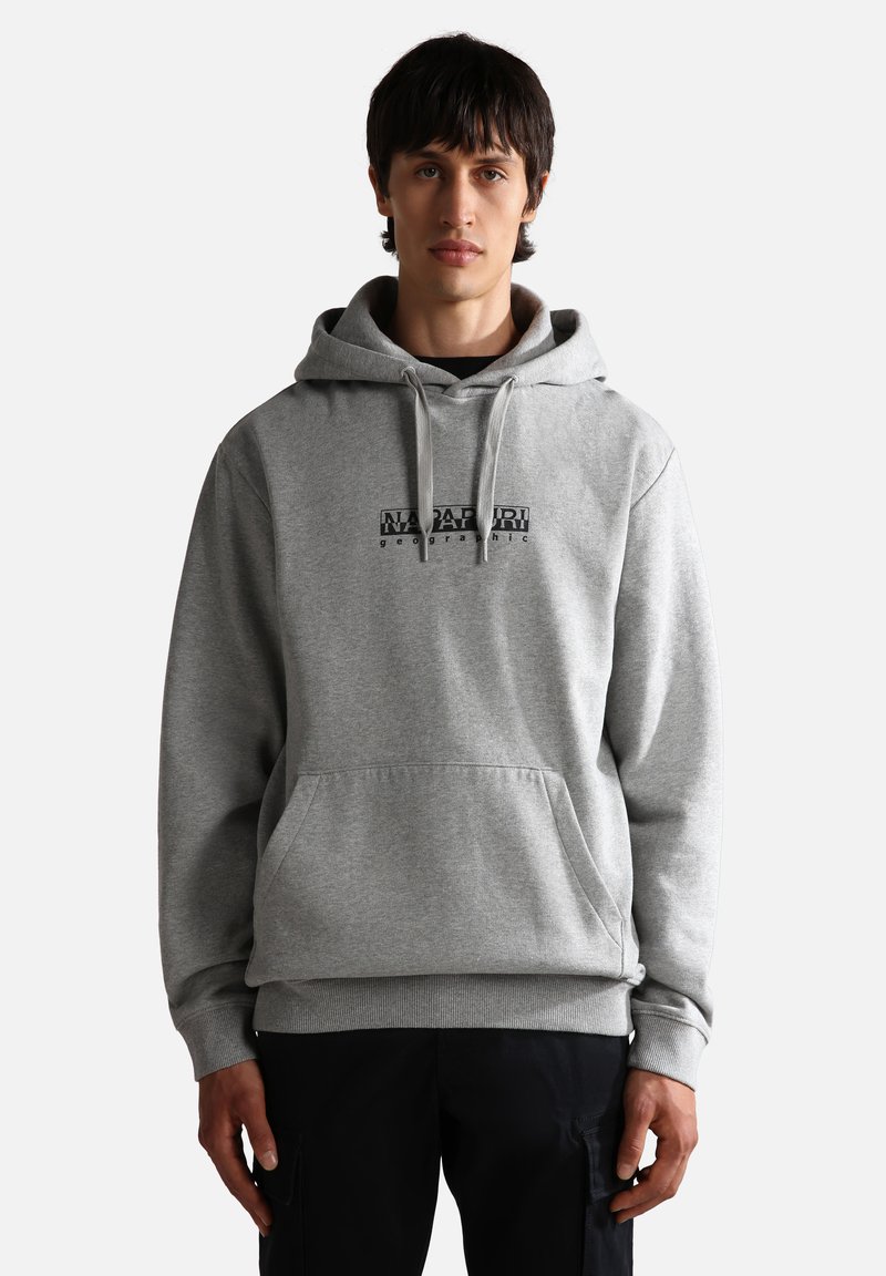 Napapijri B-BOX - Jersey con capucha - medium grey melange