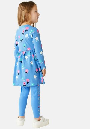 FLORAL - Jersey dress - blue