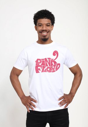 Henry Tiger, PINK FLOYD RETRO LOGO NAVY - T-shirt con stampa - white