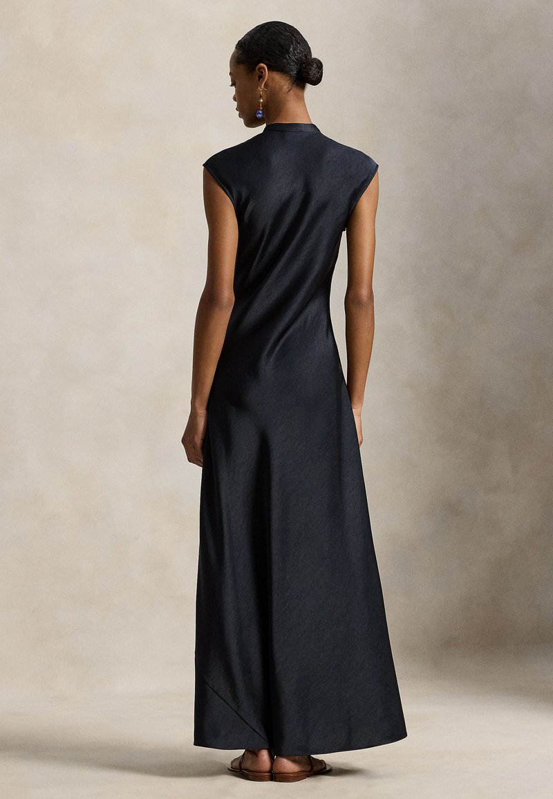 Polo Ralph Lauren LACE-UP SATIN DRESS - Maxi dress - atlantic/dark blue -  Zalando.ie