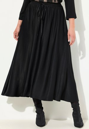 Ulla Popken GATHERED - Faltenrock - black