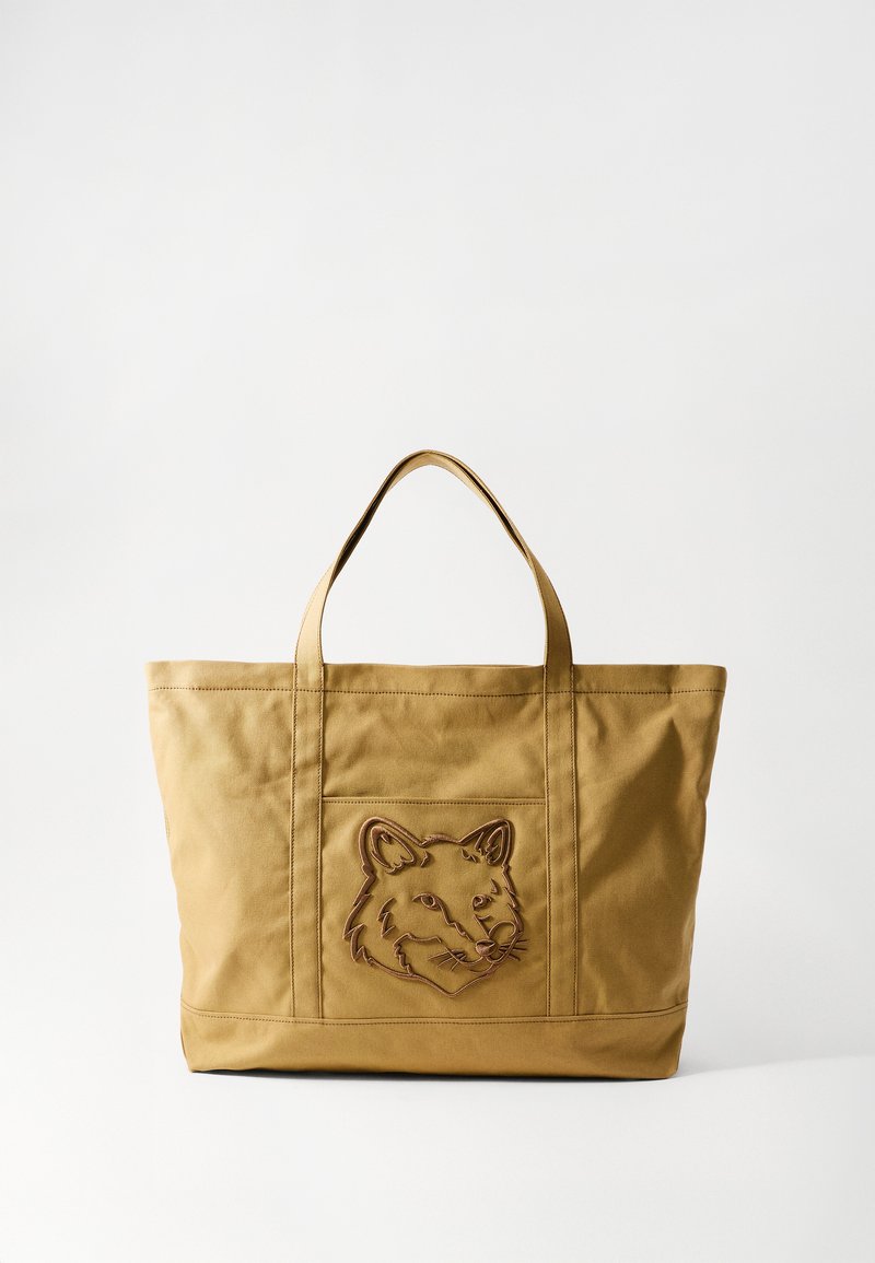 Maison Kitsuné FOX HEAD XL UNISEX - Tote bag - chesnut