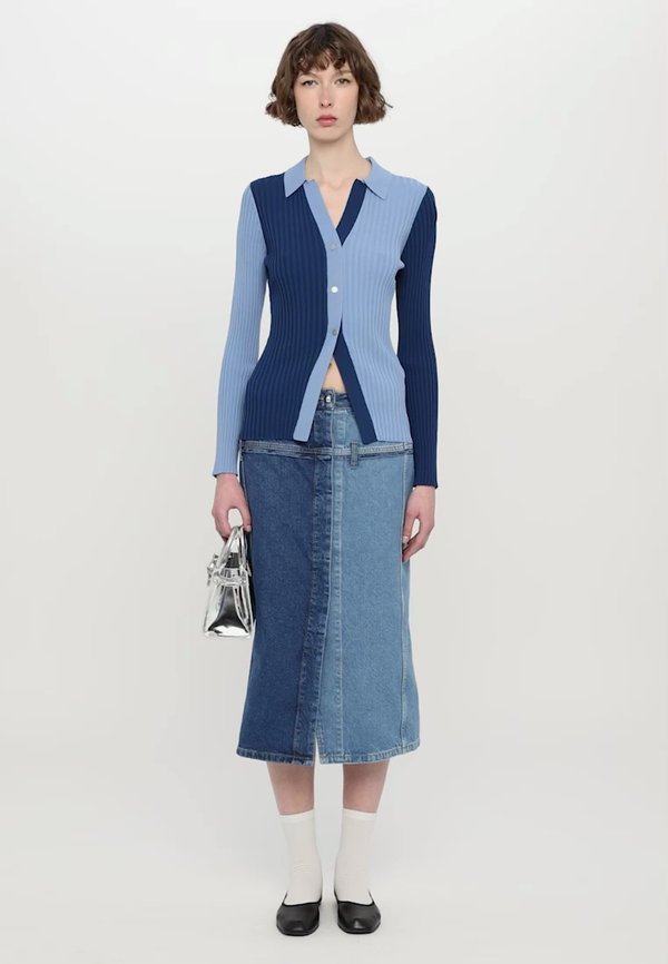 Denim skirt - two tone denim2