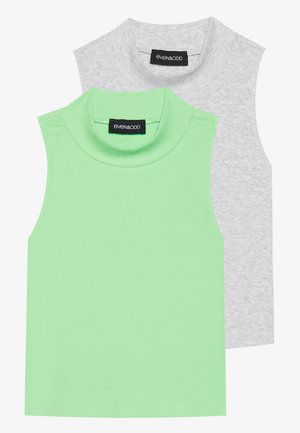 2 PACK - Top - light grey/summer green